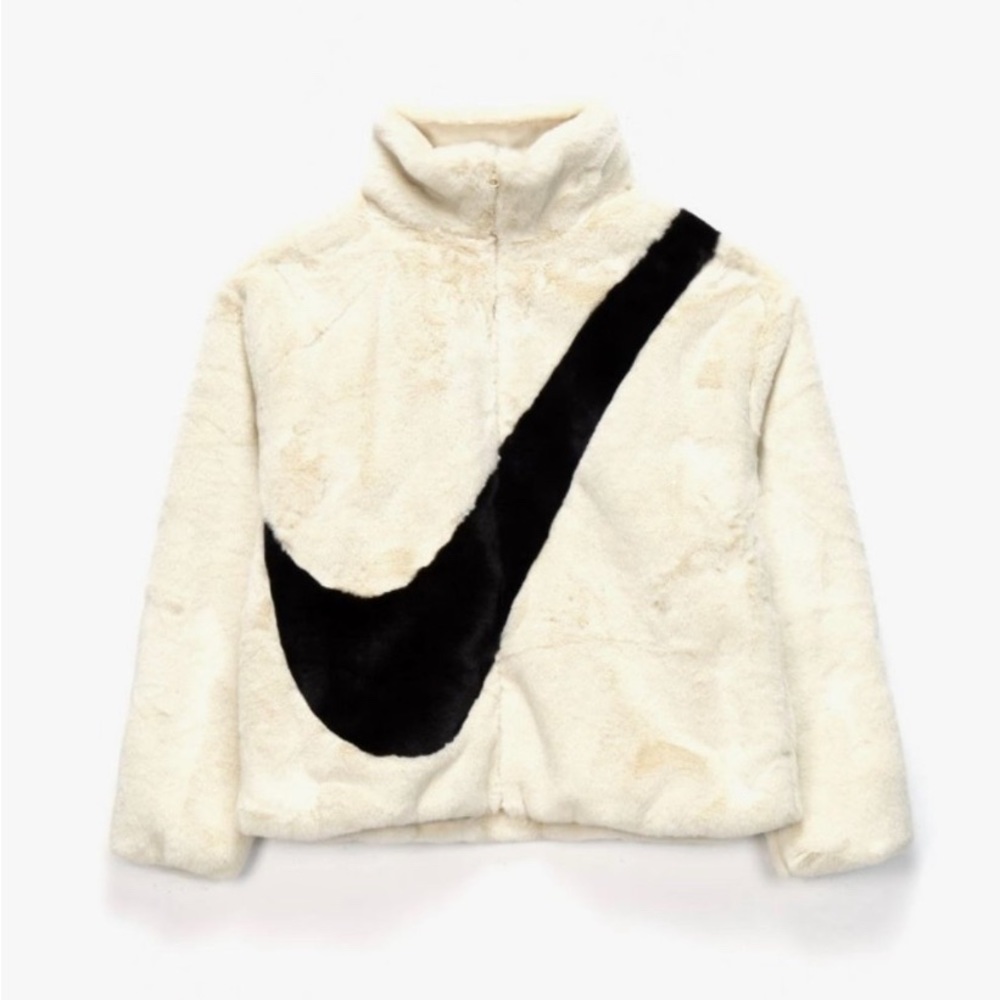 Fuzzy Nike swoosh Jacket